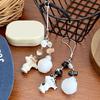 Adorable Cat Design Keyring Pendant Phone Decorative Accessories Resin Texture Phone Strap Suitable for Everyday Use