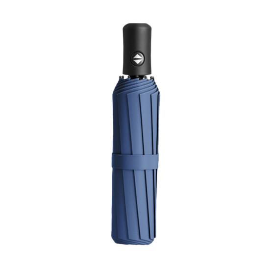 Guarda-chuva dobrável automático com cabo de mosquetão, Guarda-chuva de viagem com proteção UV contra chuva, Guarda-chuva portátil à prova de vento e chuva para mulheres e homens