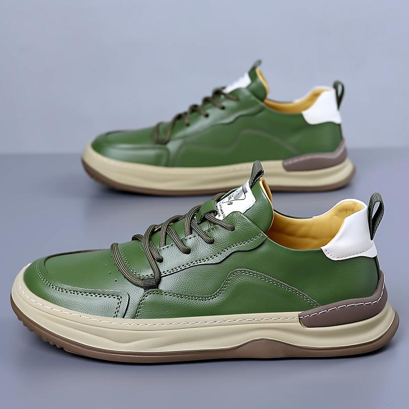 Men's Shoes High Quality Leather Lace-up Casual Shoes Comfy Luxury Brand Tenis Men Sneakers Walking Skateboard shoes Mocassins