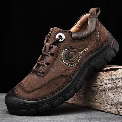 Echtes Leder Outdoor Wanderschuhe für Herren Hochwertige Trekking Causle Leder Reise Bergsteigen Männliche Schuhe Sneaker