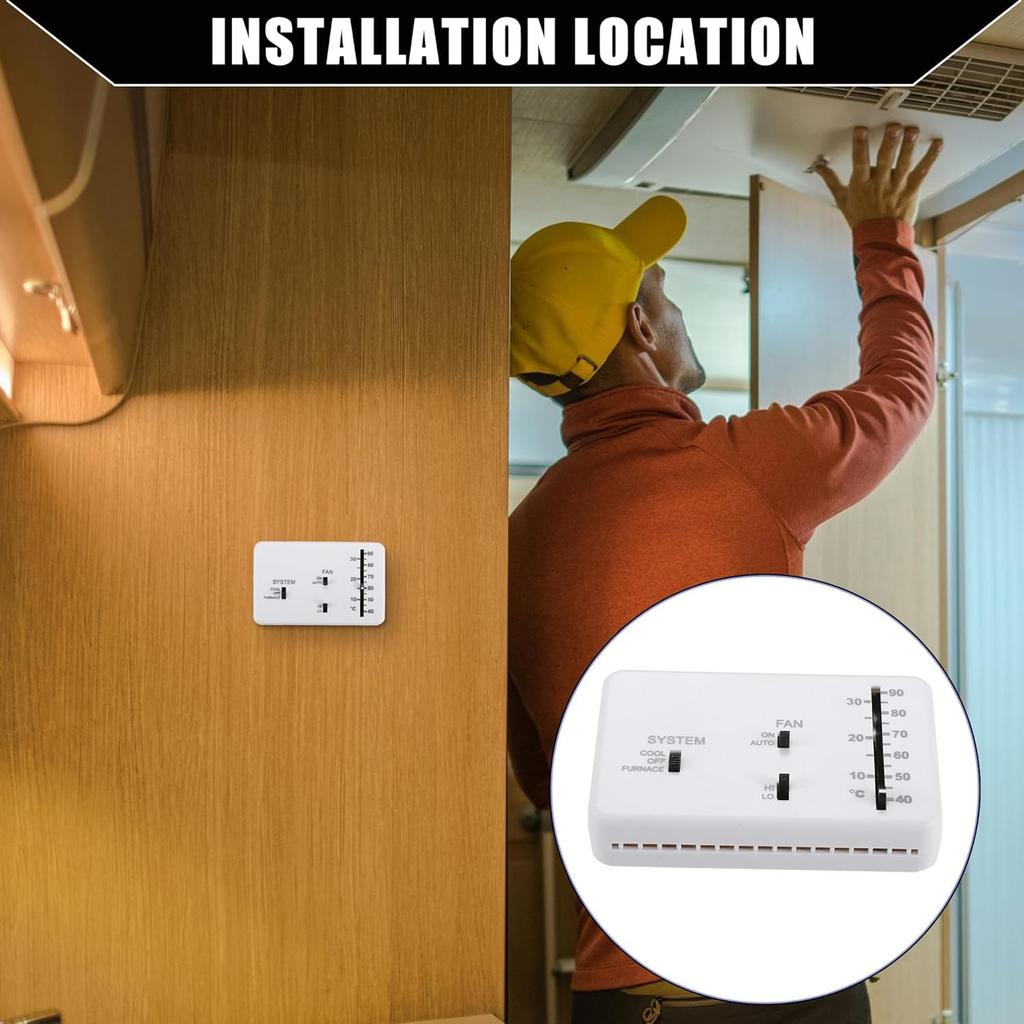 Analog Control Heating/Cooling Thermostat Kit for Campers Motorhome / Analog Con