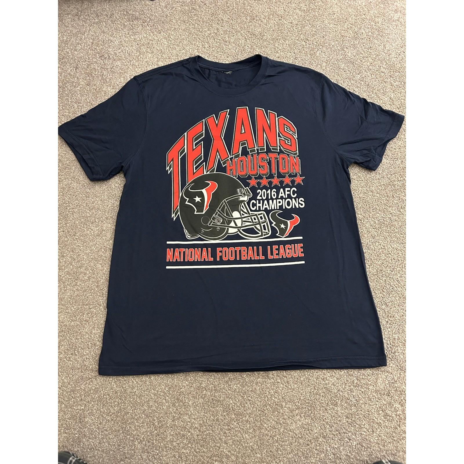 NFL Houston Texans TShirt Men XL Navy Blue Excellent 2016 AFC Champions Graphic XXXL