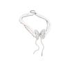 Butterfly Tassel Double-layer High-end Temperament Versatile Collarbone Necklace