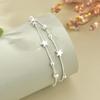 925 Sterling Silver Layered Heart Beaded Bracelets for Women and Teens | Fashion Link Chain Bracelet | Great Jewelry Gift
