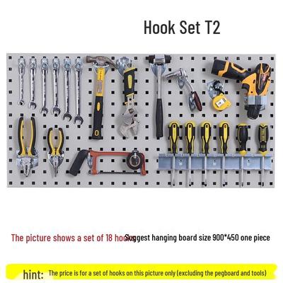 Wall-Mounted Pegboard Hook Set