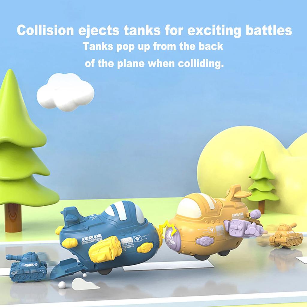 Inertia Airplane Toy For Children Cute Friction Powered Airplane Model 360 Rotating Wing Dream Aeroplane For Kids Birthday Gifts