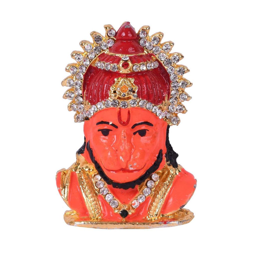 Lord Hanuman Idol Showpiece Statue - God Hanuman Idol for Car Dashboard - Bajrangbali Handicraft Decorative Spiritual Puja