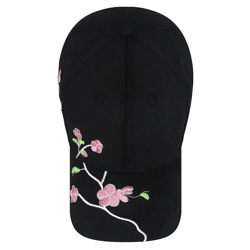 Hat Women's  National Tide Cap, Sunshade Sun Hat, Spring And Autumn Plum Blossom Embroidery National Style Baseball Cap