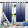 Simple Geometric Texture Solid Color Window Curtains Bedroom Living Room Indoor Outdoor Opaque Blackout Curtain Privacy Screen