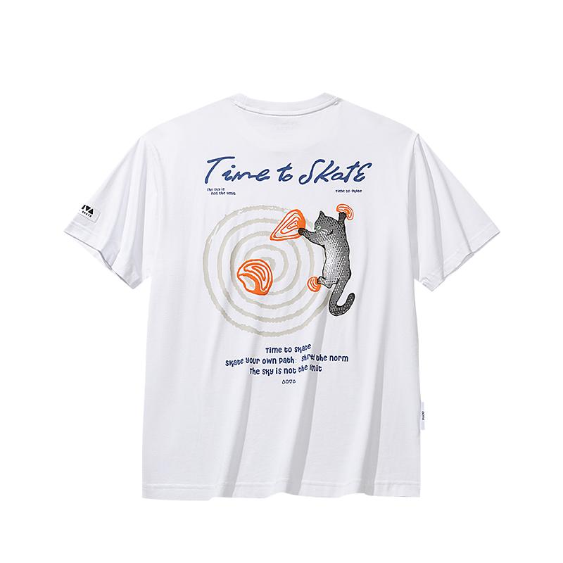 Anta Skate White Simple Round Neck Comfortable Short Sleeve Men Tops 152628120-3