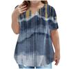Children's Plus-size T-shirt Casual Fashion Star V-neck Short-sleeved Pocket Top