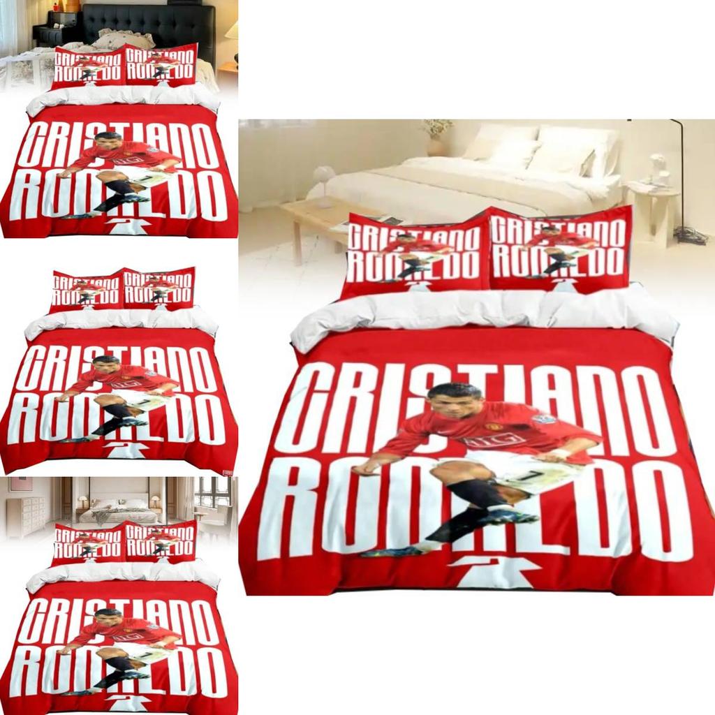 Cristiano Ronaldo Duvet Cover Set With Soft Material For Boys And Girls Room