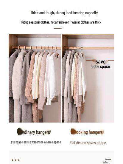 Ultra-Thin Non-Slip Flocked Clothes Hanger for Adults
