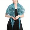Hollow Triangle Sequin Lace Shawl Bridal Wedding Women Luxury Party Wrap Female Shiny Glitter Stole Club Scarf with Tassel