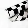 White Black Checker Pattern Bright Surface Stickers For Car Motorcycle And