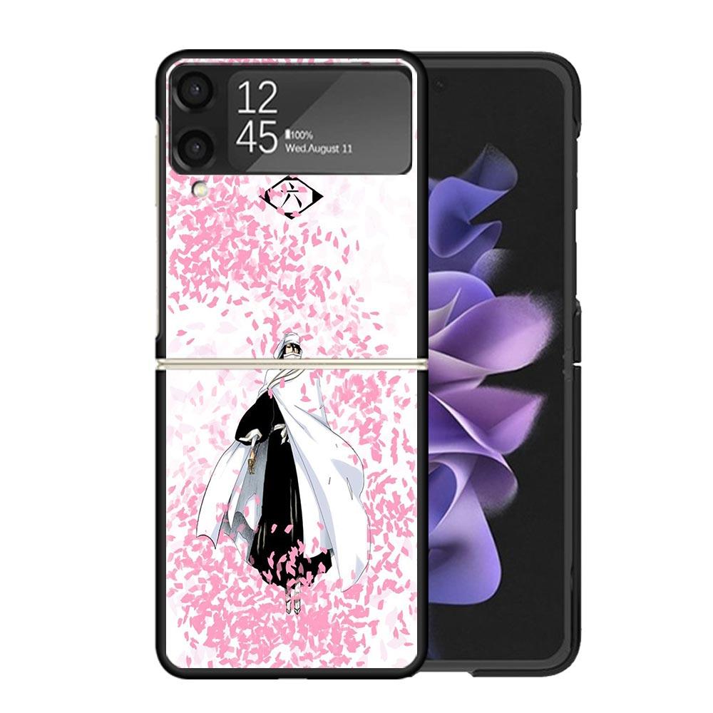 Bleach Kuchiki Byakuya Cases For Samsung Galaxy Z Flip 4 5 6 7 3 Z Flip7 Flip6 Flip4 Flip5 Flip3 5G Hard Shockproof Fundas Cover