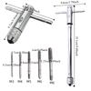 High Hardness Ratchet Tap Wrench Removable Adjustable T-Handle Ratchet  Machinist