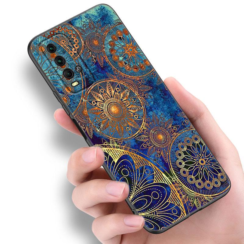 Mandala Chakra Yoga Phone Case For Xiaomi Redmi Note 5 6 9T K20 K40 K50 Pro 7A 8A 9A 9C 9i 10A 10C A1 S2 Soft TPU Black Cover