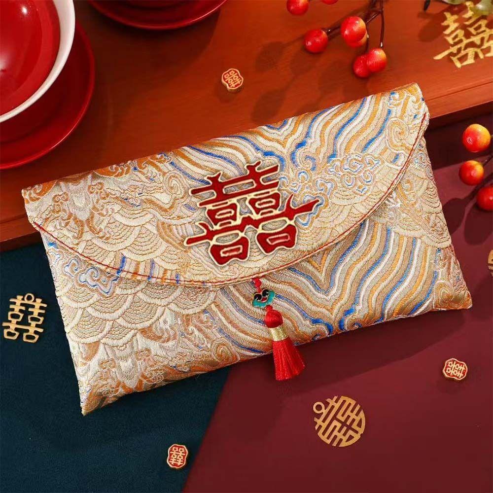 Cloth Wedding Money Pocket Chinese Style Red Packet HongBao New Year Red Envelope  Spring Festival