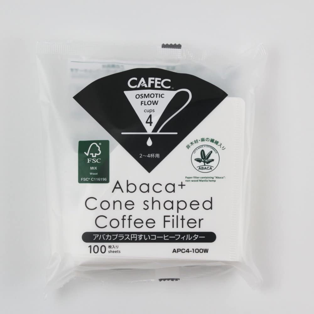 

CAFEC Abaka Plus conical coffee filter for 100 3 pack 2-4 cups, pieces, APC4-100W