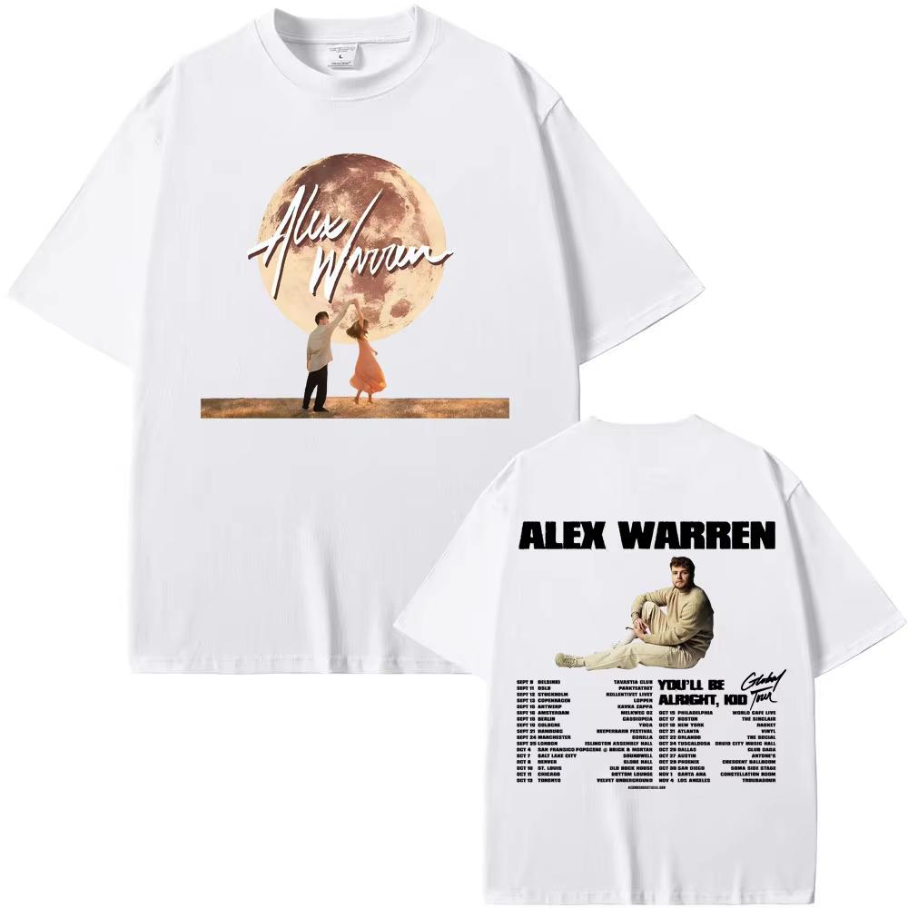 

Alex Warren Global Tour T Shirts Youll Be Alright Kid World Tour Tshirts Unisexs Women Hip Hop Harajuku Streetwear Tshirt 4XL