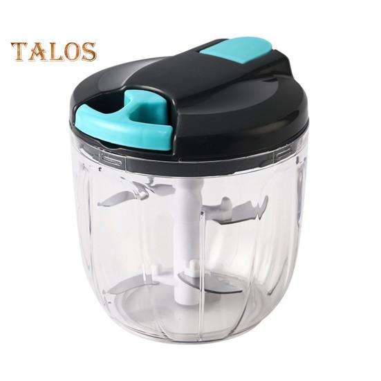 

Ручная мясорубка, измельчитель овощей, переносная ручная чесночная мясорубка, лукорезка, кухонный комбайн для овощей, фруктов и орехов L синий/чёрный