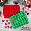 Christmas Candy Molds, 2 Pcs 30 Cavity Christmas Gummy Molds, Silicone Christmas Chocolate Molds, Red & Green