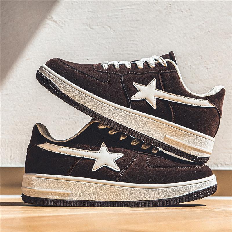 

Черные кеды мужские 2025 лето новая толстая подошва увеличивающая рост корейский стиль дышащие нишевые спортивные повседневные модные туфли 44 коричневый