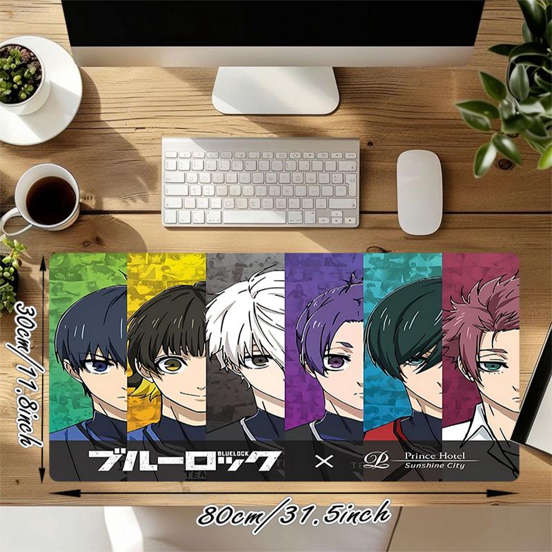 1Pc Colorful Anime Characters Gaming Mouse Pad Keyboard Desk Mat Non-slip Rubber Lock Edge Waterproof Computer Mousepad for Office Home Decor S1697