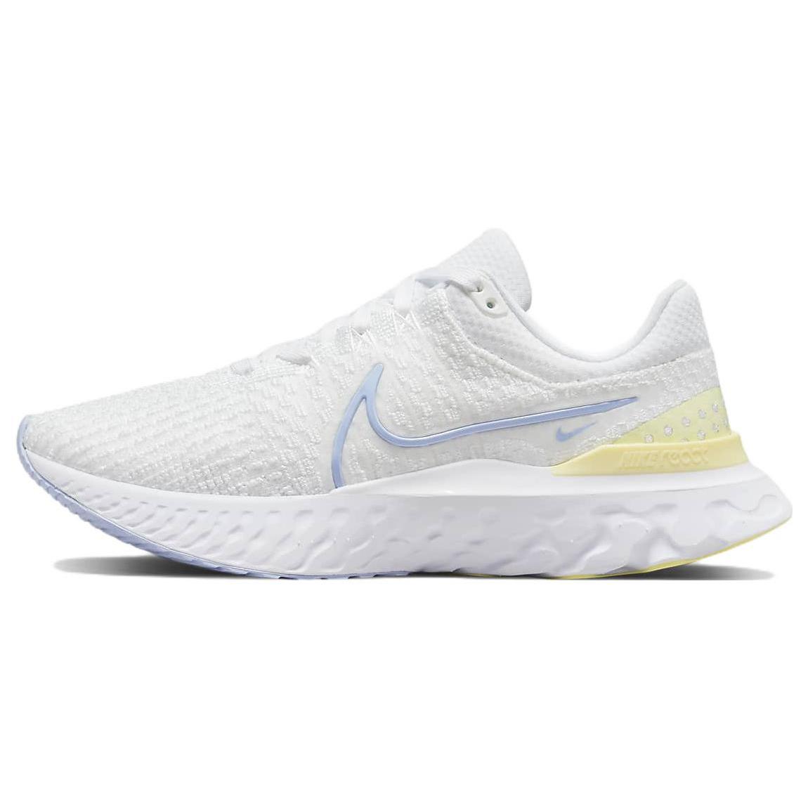 

Новые женские кроссовки Nike React Infinity Run Flyknit 3 Белый Фиолетовый Оттенок цитрона DD3024-100 41