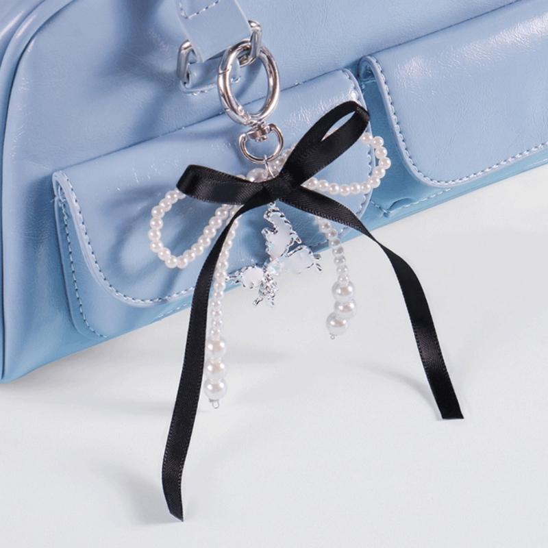 Schleifen Schlüsselanhänger Taschenanhänger für Damen Geldbörse Handtasche Rucksack Tasche Anhänger Anhänger Autoschlüsselanhänger Ästhetische Schlüsselanhänger Anhänger