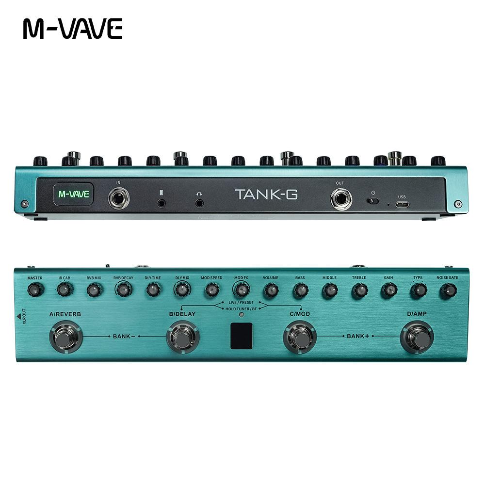 

M-VAVE Tank-G Гитарная мультиэффект-педаль Перезаряжаемая 36 пресетов 9 слотов для предусилителей 8 слотов для IR-кабинетов 3 эффекта модуляции/задержки/реверберации Tank-G