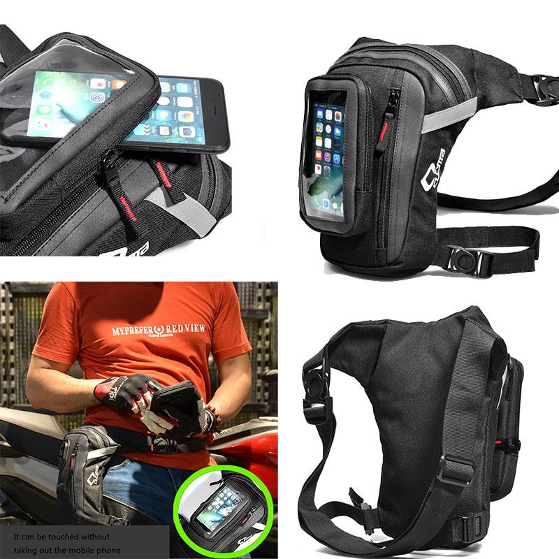 Capacity Cucyma Large Motorcycle Leg Bag Outdoor Sports Close Fitting Waist Bag