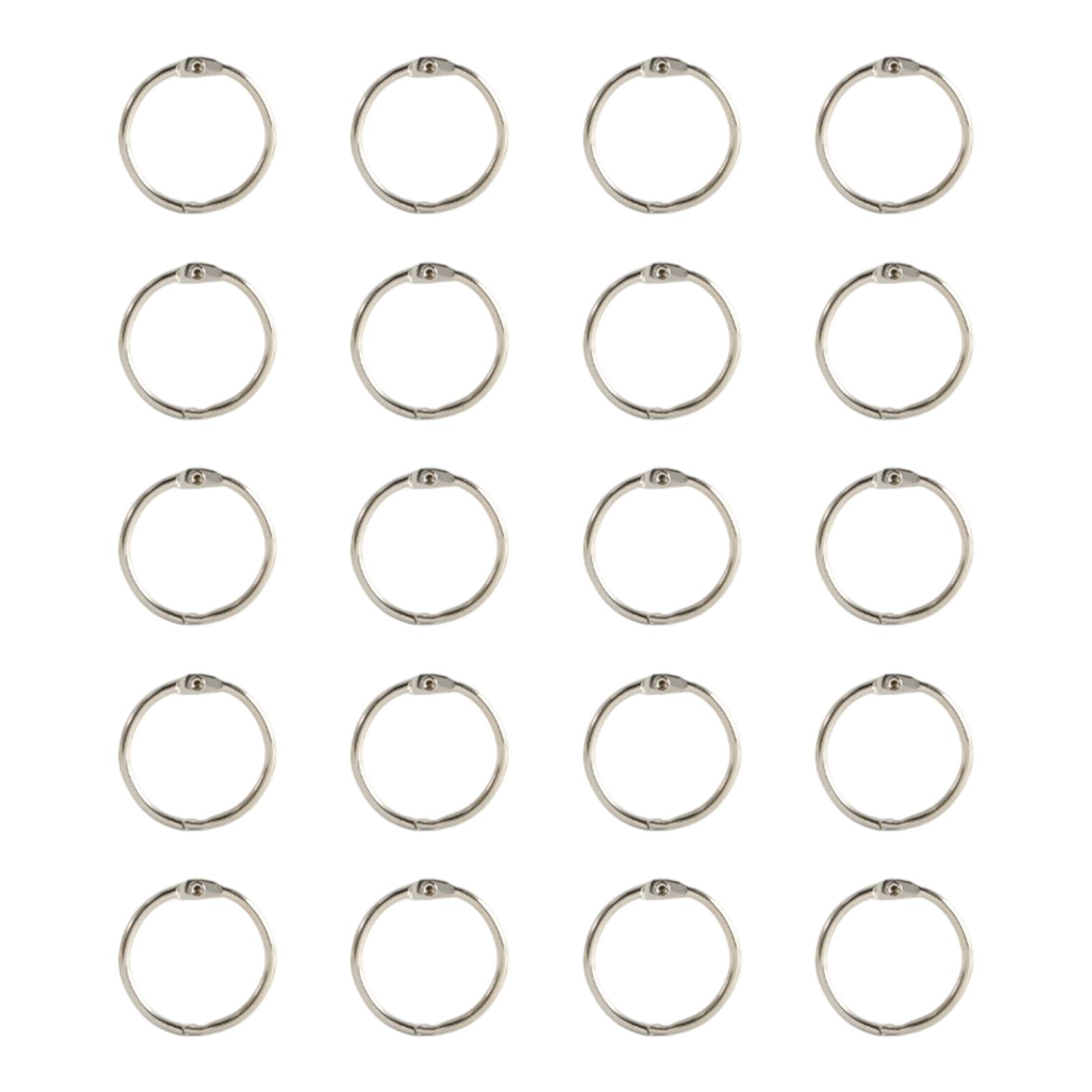 

20 шт. Металлические кольца для переплета 25 мм Кольца для папок Соединители для листов для скрапбуков, фотоальбомов и поделок 25