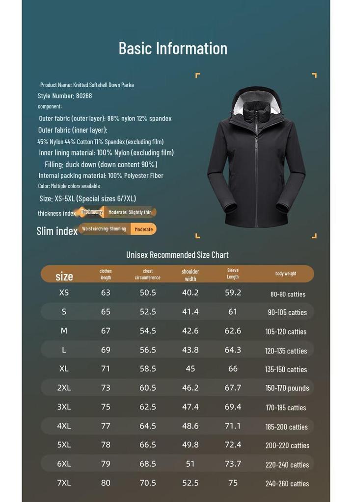 Yetusen Unisex 3-in-1 Softshell Outdoor Jacket
