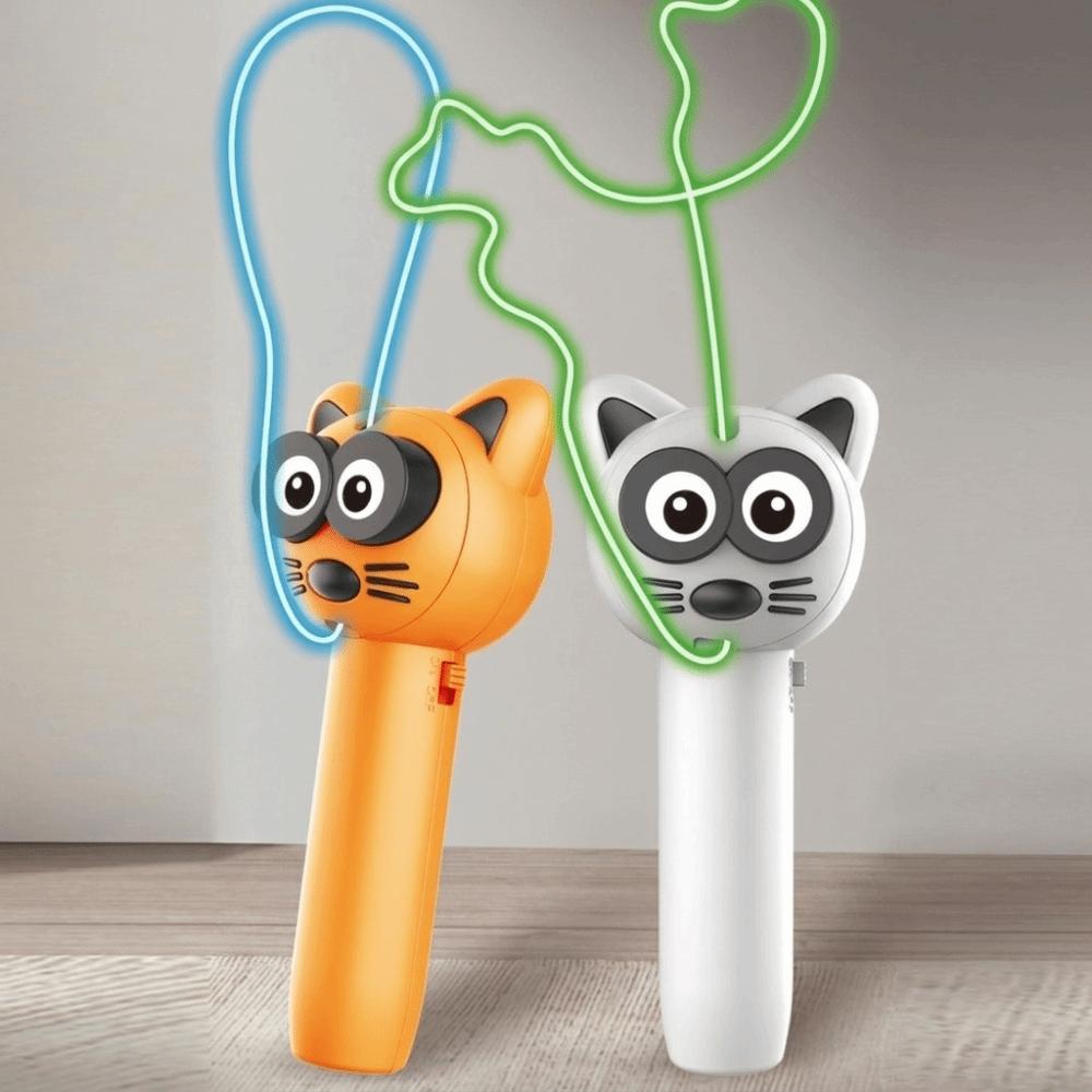 Luminous Cat Teaser Toy USB Charging Flying Rope Toy Loop Fidget Toy Electric Cat Toy Pet