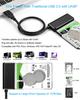 SATA to USB 3.0 Adapter Cable for 2.5 3.5 Inch HDD and SSD, SATA III Hard Drive  With US Plug