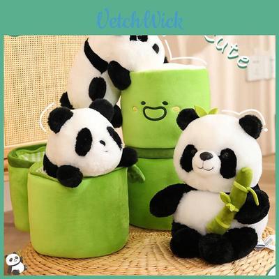 Autentická plyšová hračka panda s bambusem Dokonalý suvenýr z Číny!
