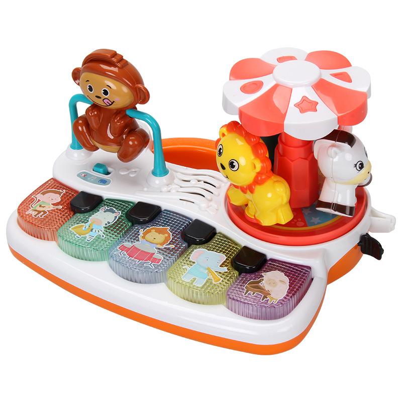 

Пятизвездочный многофункциональный парк развлечений, музыкальное пианино, поющие огни, пианино с изображением животных из мультфильмов, детские развивающие электрические игрушки белый