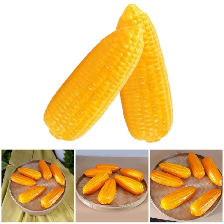 Pack of 2Pcs Artificial Corn Realistic Vegetable Models Kitchen Decoration for Display Kitchen Decoration Photography