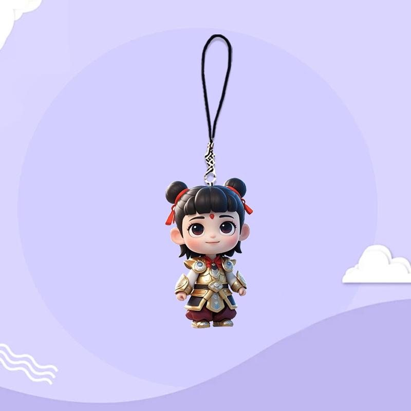 Ome Pie CP Pendant: Nezha vs. Ao Bing - The Devil Child Anime Phone Chain & Backpack Pendant