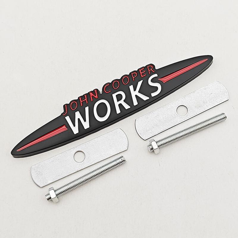 3D Metal Car Stickers Grille Badge Logo Works Emblem Decal For MINI Cooper JCW S F54 F56 F60 R50 R53 R55 R56 R57 R60 Accessories
