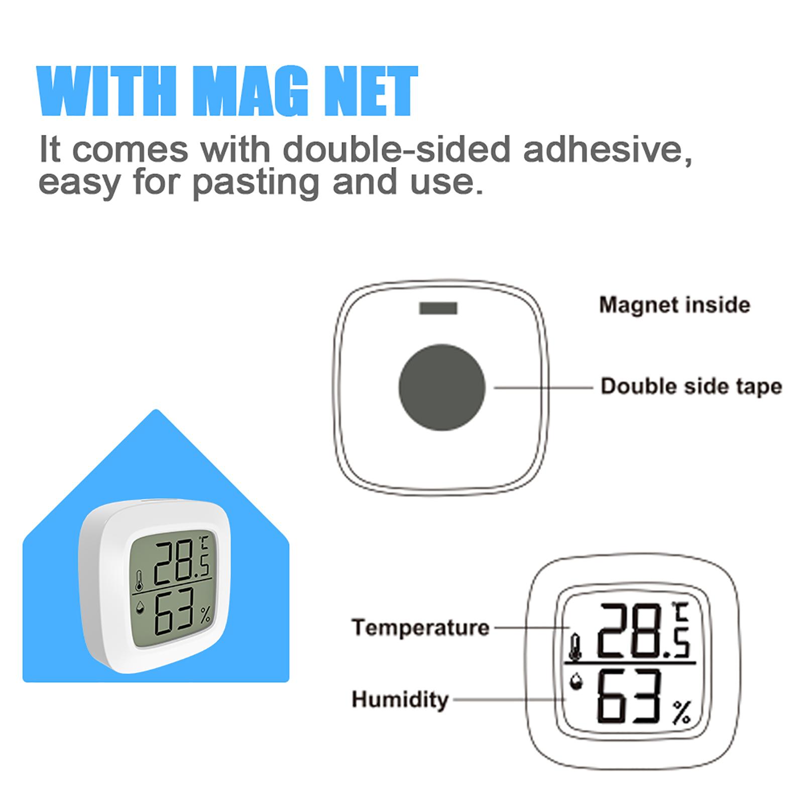 

Mini Digital Indoor Thermometer Hygrometer Home Accurate Temperature Humidity Gauge Monitor for Home Office Baby Room Celsius белый