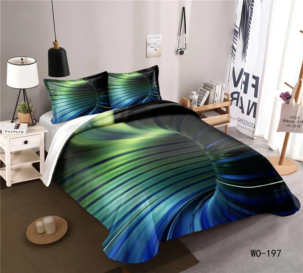 3D Geometric Duvet Cover King/Queen SizeThree-dimensional Bedding Stereoscopic Dense Cuboid Abstract Art Polyester Quilt Cover