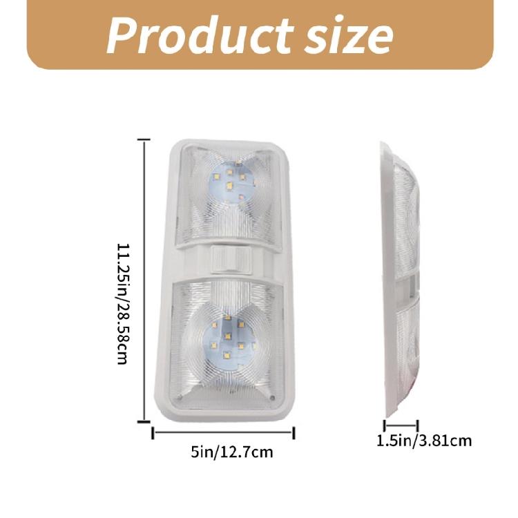 Marine Interior Lighting Ceiling Double Dome Light Replacement 2835SMD Dome Light for Marine Trailer 12V LED Light