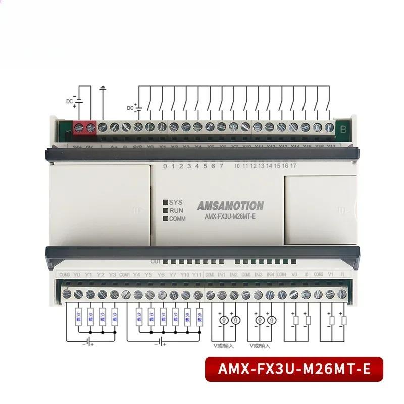 Amsamotion FX3U-M26MR-E M26MT-E Replace For Mitsubishi MELSEC PLC 4AI/2AO MODBUS Analog Transistor Relay EM3 Module