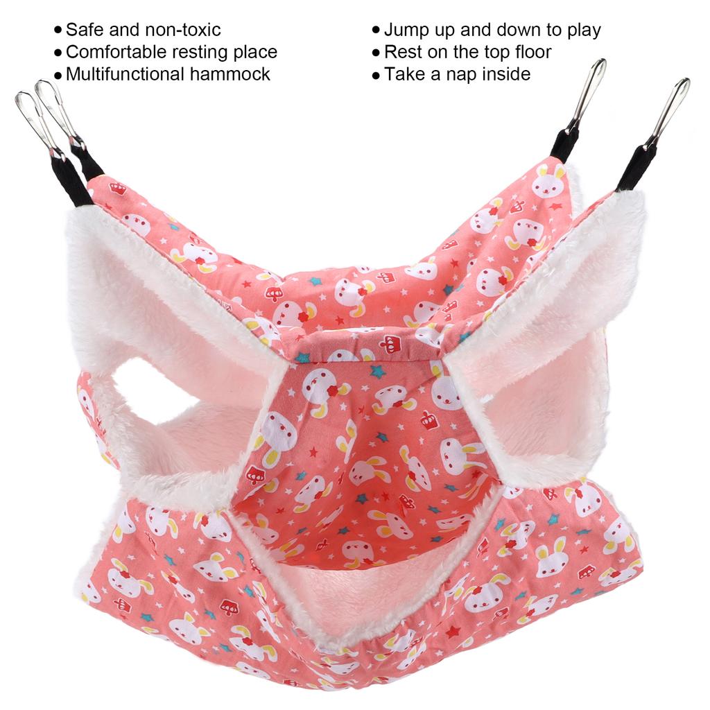 Pet ThreeLayer Warm Hammock sy to Cln and Install Hanging   Sping Bag(Cartoon Fan )