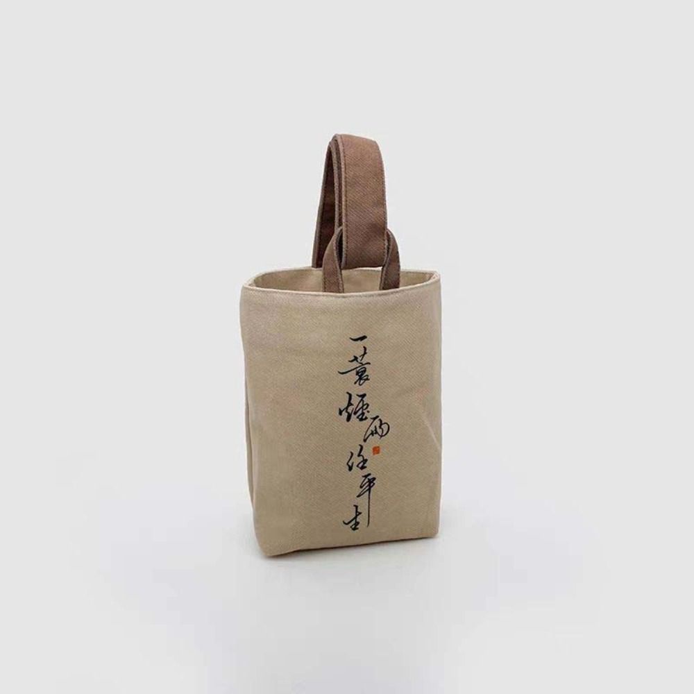 Printed Canvas Bucket Bag Chinese Style Print Canvas Handbag Sweet   Shopping