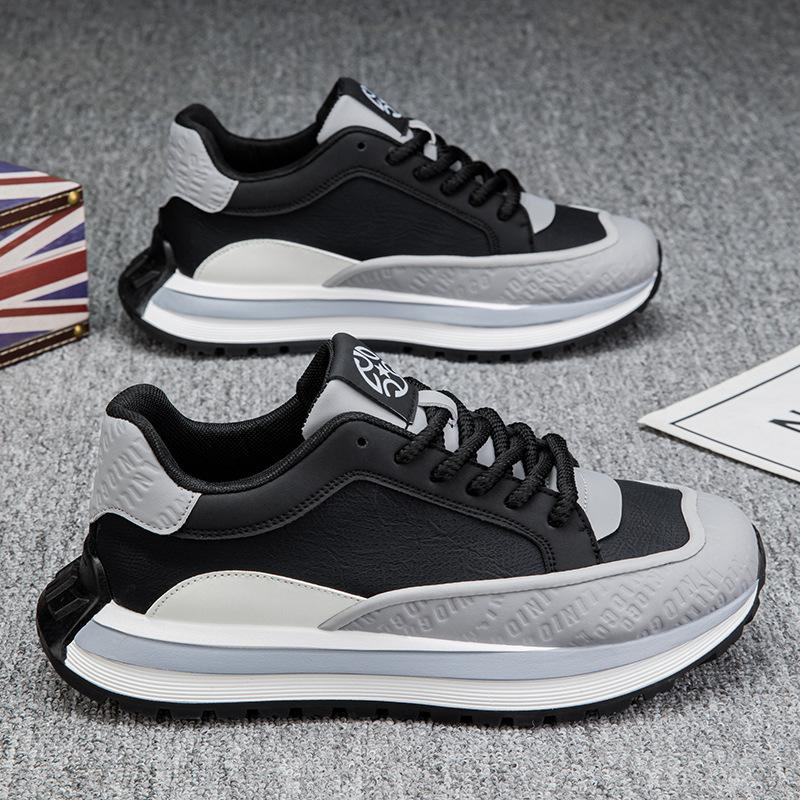 

Цветовая гамма папиных кроссовок мужские новые удобные кожаные повседневные универсальные спортивные кроссовки модные ретро взрывные повседневные кроссовки трендовая обувь 44 чёрный