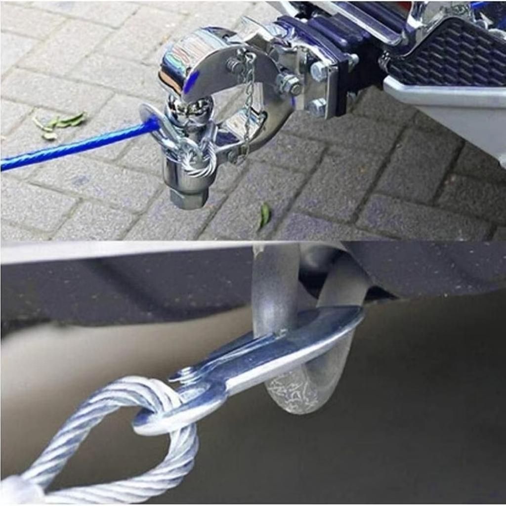 Heavy-Duty Tow Strap Steel Wire Towing Strap Car Supplies - High Tensile Strength For Truck Boats Motorcycles